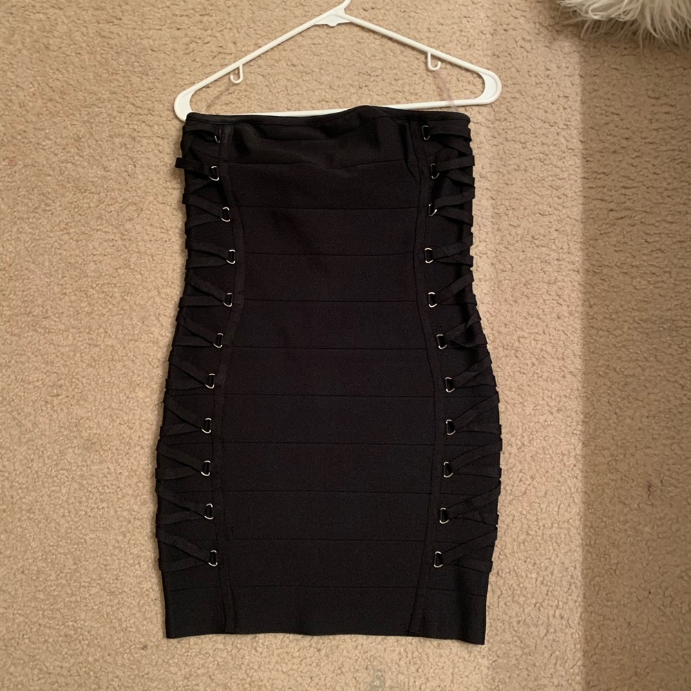 Strapless bandage dress